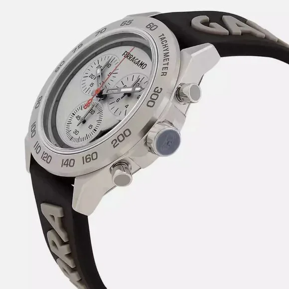 NEW Salvatore Ferragamo Men's Silver Watch
